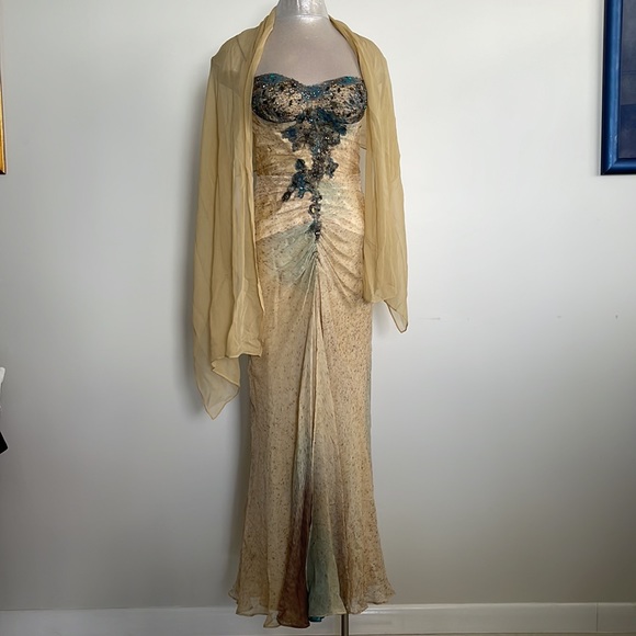 Alberto Makali gown 100% Slik size 4 fits XS/S 2-4 - Picture 7 of 14